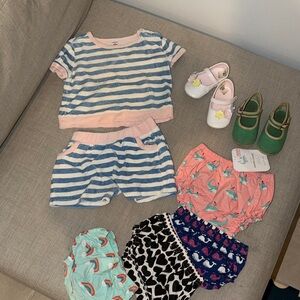Nordstrom Blue and Pink Striped Kids set